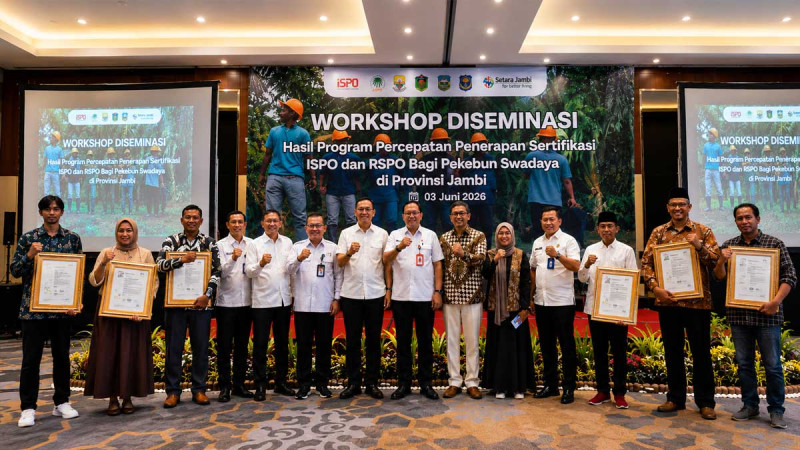 2,266 Independent Smallholders in Jambi Secure Dual RSPO and ISPO Certification, Expanding Global Market Access